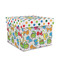 Dots & Dinosaur Gift Boxes with Lid - Canvas Wrapped - Medium - Front/Main