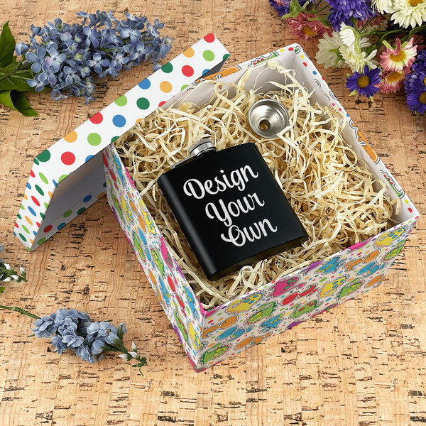 Dots & Dinosaur Gift Boxes with Lid - Canvas Wrapped - X-Large - In Context