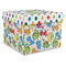 Dots & Dinosaur Gift Boxes with Lid - Canvas Wrapped - XX-Large - Front/Main