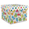 Dots & Dinosaur Gift Box with Lid - Canvas Wrapped - XX-Large (Personalized)