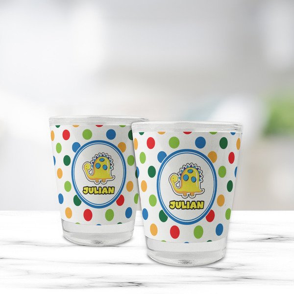 Dots & Dinosaur Glass Shot Glass - Standard - LIFESTYLE