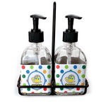 Dots & Dinosaur Glass Soap & Lotion Bottles (Personalized)