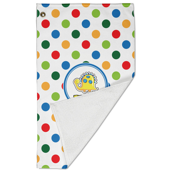 Dots & Dinosaur Golf Towel - Folded (Large)