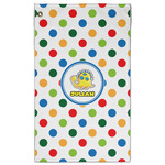Dots & Dinosaur Golf Towel - Poly-Cotton Blend w/ Name or Text