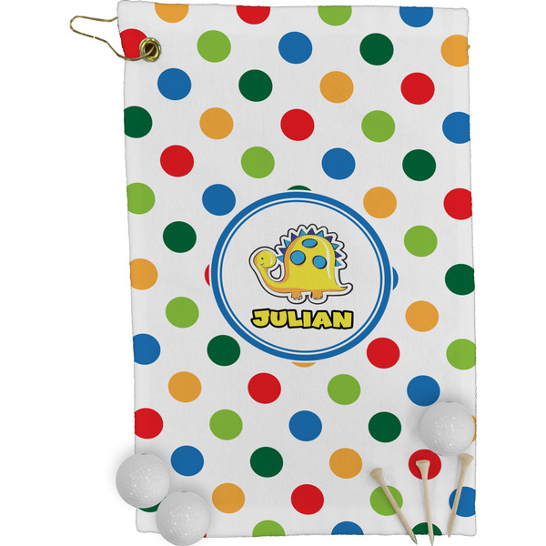 Dots & Dinosaur Golf Towel (Personalized)
