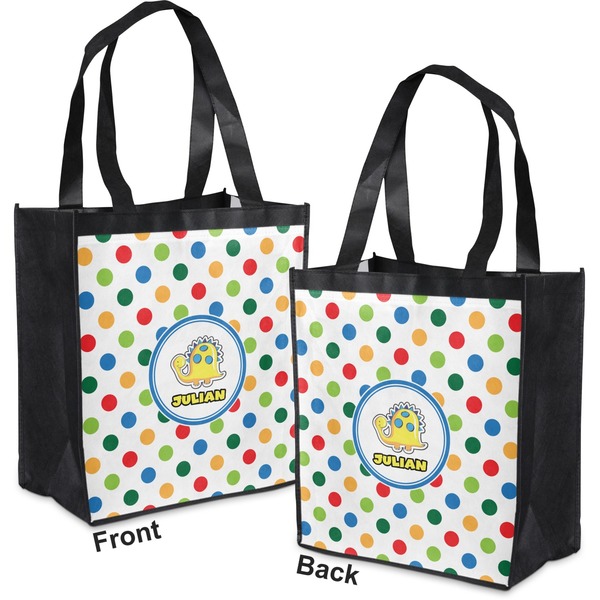 Dots & Dinosaur Grocery Bag - Apvl