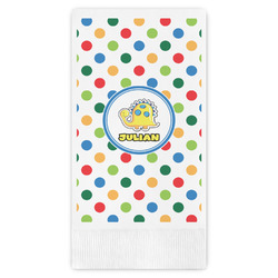 Dots & Dinosaur Guest Paper Towels - Full Color (Personalized)