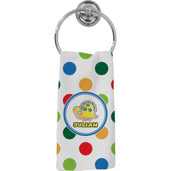Custom Dots & Dinosaur Hand Towel - Full Print (Personalized)