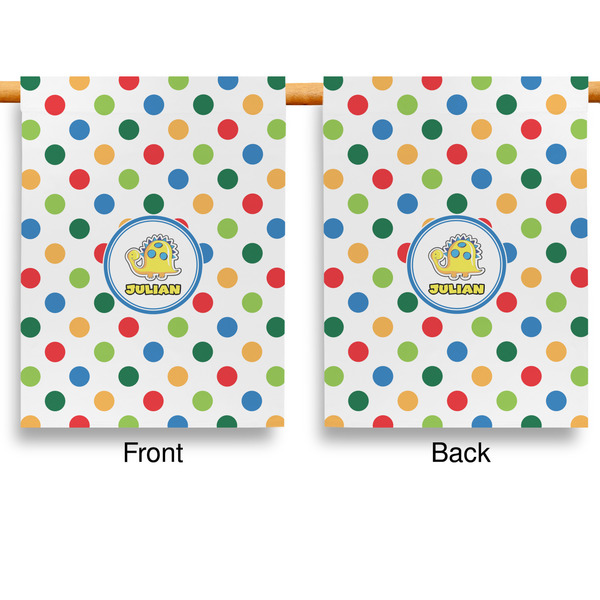 Dots & Dinosaur House Flags - Double Sided - APPROVAL