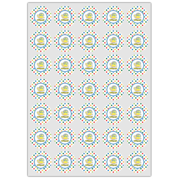 Dots & Dinosaur Icing Circle - XSmall - Set of 35