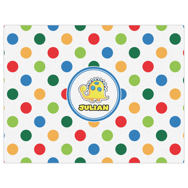 Dots & Dinosaur Indoor / Outdoor Rug - 6'x8' - Front Flat