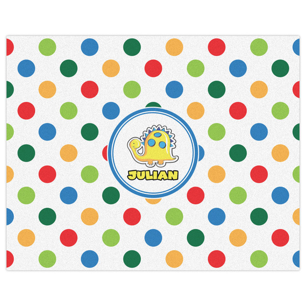 Dots & Dinosaur Indoor / Outdoor Rug - 8'x10' - Front Flat