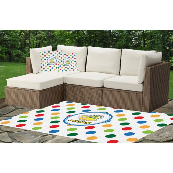 Dots & Dinosaur Outdoor Mat & Cushions