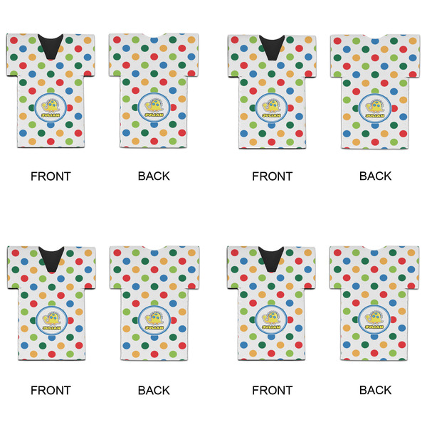 Dots & Dinosaur Jersey Bottle Cooler - Set of 4 - APPROVAL