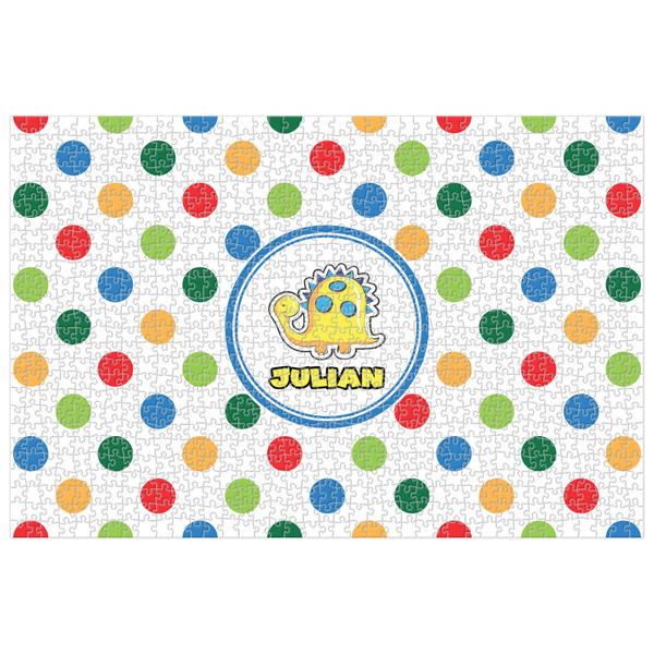 Custom Dots & Dinosaur 1014 pc Jigsaw Puzzle (Personalized)