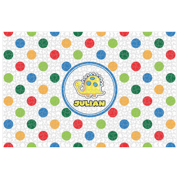 Custom Dots & Dinosaur Jigsaw Puzzle - 1000-piece (Personalized)