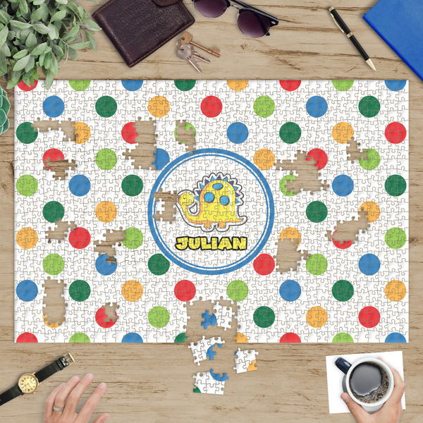 Dots & Dinosaur Jigsaw Puzzle 1014 Piece - In Context