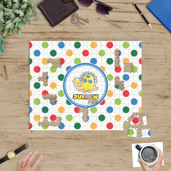 Dots & Dinosaur Jigsaw Puzzle 500 Piece - In Context