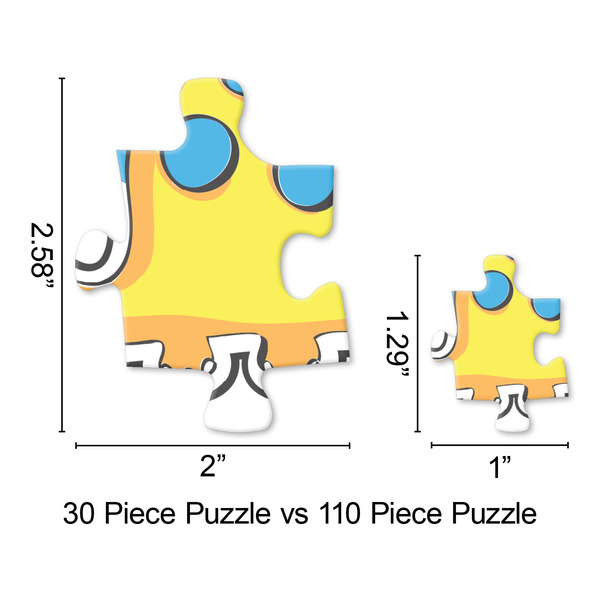 Dots & Dinosaur Jigsaw Puzzle - Piece Comparison
