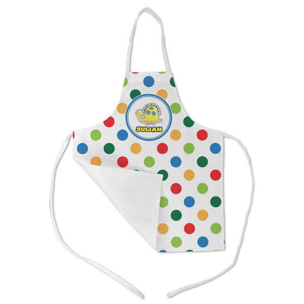 Dots & Dinosaur Kid's Aprons - Medium - Main (med/lrg)
