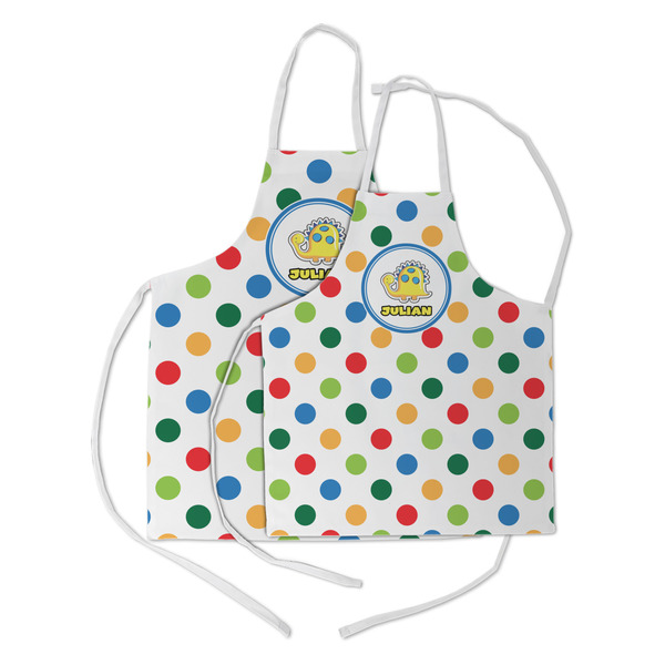 Dots & Dinosaur Kid's Aprons - Parent - Main