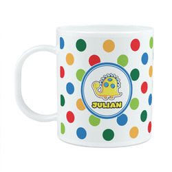 Dots & Dinosaur Plastic Kids Mug (Personalized)