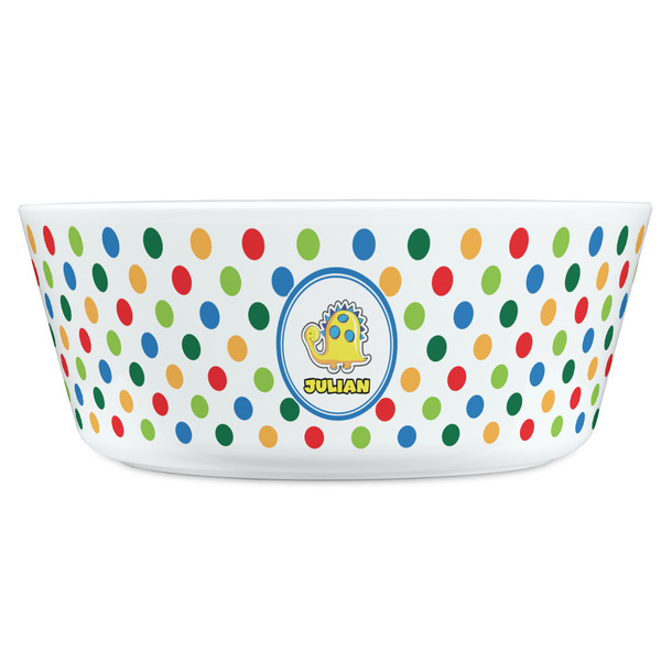 Dots & Dinosaur Kids Bowls - FRONT