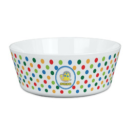 Dots & Dinosaur Kid's Bowl (Personalized)