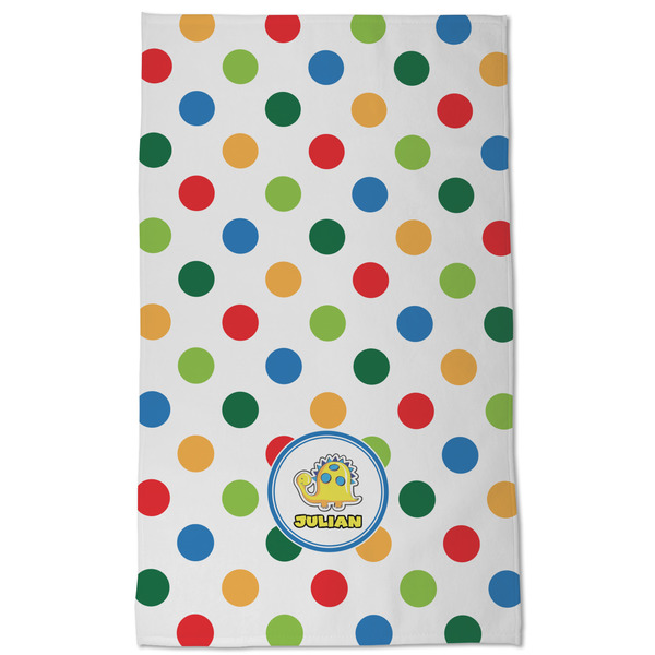Dots & Dinosaur Kitchen Towel - Poly Cotton - Full Front