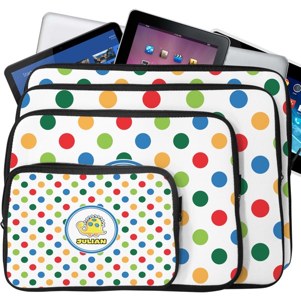 Dots & Dinosaur Laptop Case Sizes