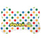 Dots & Dinosaur Bone Shaped Dog Food Mat (Large) (Personalized)