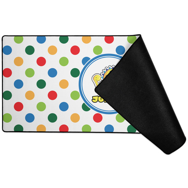 Dots & Dinosaur Large Gaming Mats - FRONT W/ FOLD