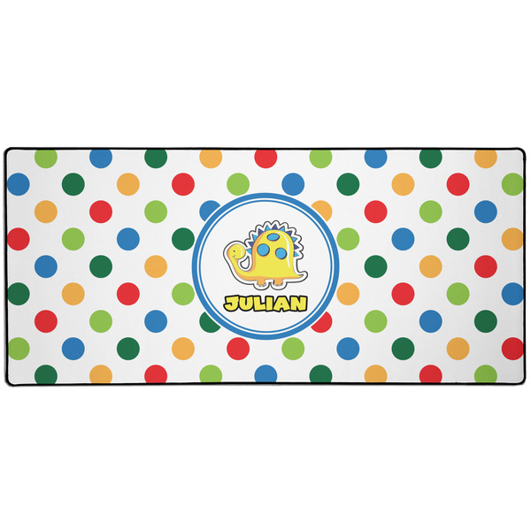 Custom Dots & Dinosaur 3XL Gaming Mouse Pad - 35" x 16" (Personalized)