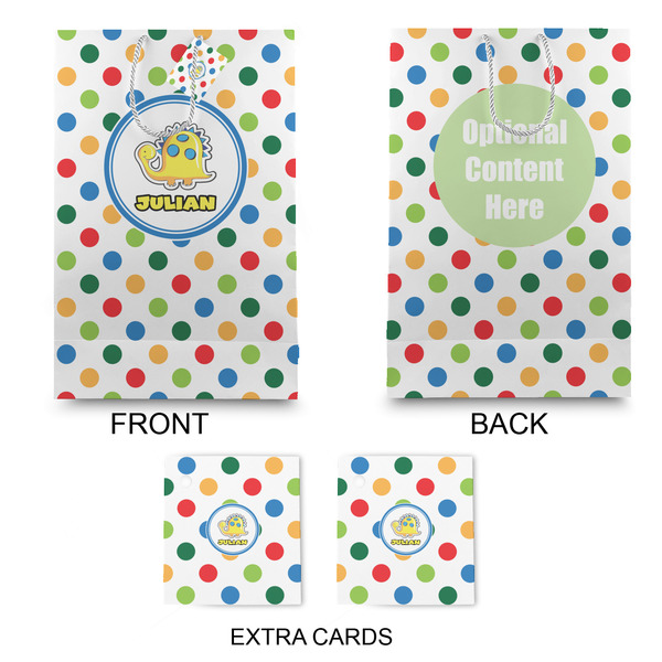 Dots & Dinosaur Large Gift Bag - Approval