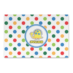 Dots & Dinosaur Large Rectangle Car Magnet (Personalized)