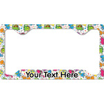Dots & Dinosaur License Plate Frame - Style C (Personalized)