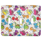 Dots & Dinosaur Light Switch Cover (3 Toggle Plate)