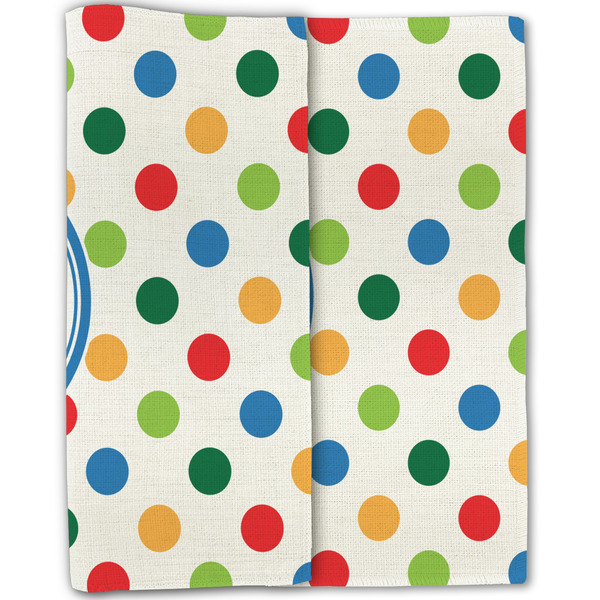 Dots & Dinosaur Linen Placemat - Folded Half (double sided)