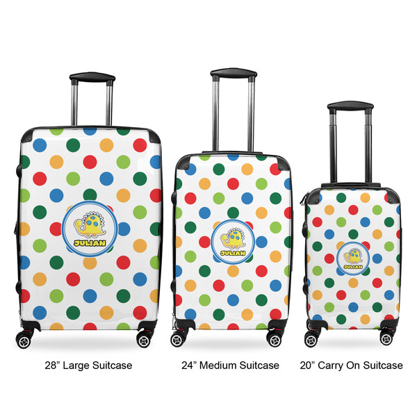 Dots & Dinosaur Luggage Bags all sizes - With Handle