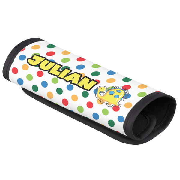 Custom Dots & Dinosaur Luggage Handle Cover (Personalized)
