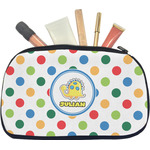Dots & Dinosaur Makeup / Cosmetic Bag - Medium (Personalized)