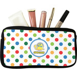 Dots & Dinosaur Makeup / Cosmetic Bag - Small (Personalized)