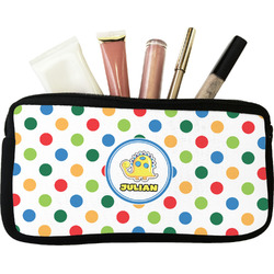 Dots & Dinosaur Makeup / Cosmetic Bag (Personalized)