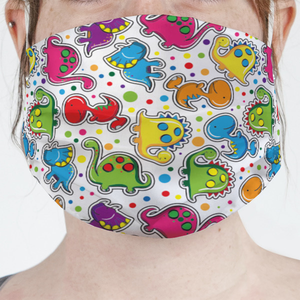 Custom Dots & Dinosaur Face Mask Cover