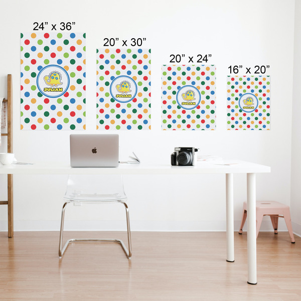 Dots & Dinosaur Matte Poster - Sizes