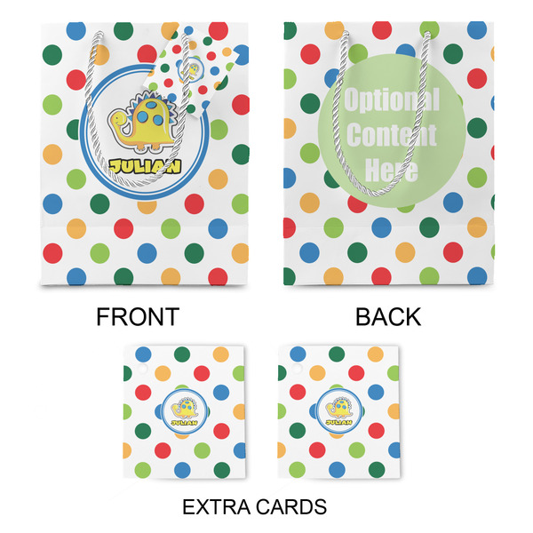 Dots & Dinosaur Medium Gift Bag - Approval