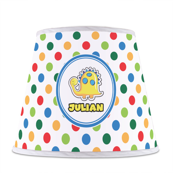Dots & Dinosaur Poly Film Empire Lampshade - Front View