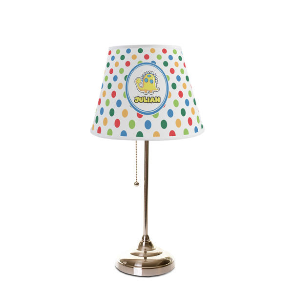 Dots & Dinosaur Poly Film Empire Lampshade - On Stand
