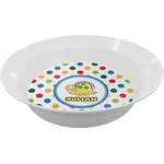 Dots & Dinosaur Melamine Bowl (Personalized)