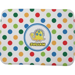 Dots & Dinosaur Memory Foam Bath Mat - 48"x36" (Personalized)